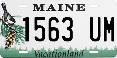 ME license plate 1563UM