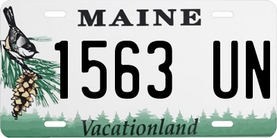 ME license plate 1563UN