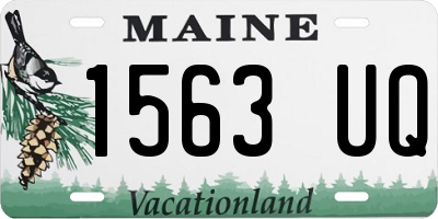 ME license plate 1563UQ