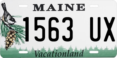 ME license plate 1563UX