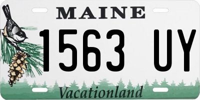 ME license plate 1563UY