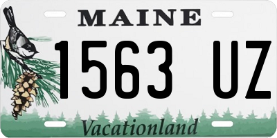 ME license plate 1563UZ