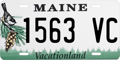ME license plate 1563VC