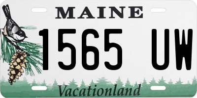 ME license plate 1565UW