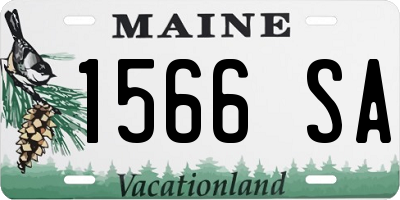 ME license plate 1566SA