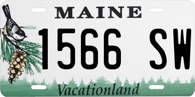 ME license plate 1566SW