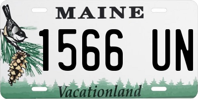 ME license plate 1566UN