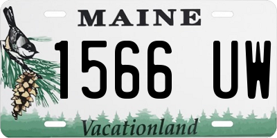 ME license plate 1566UW