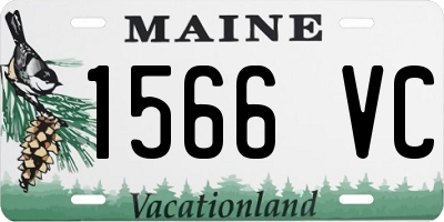 ME license plate 1566VC