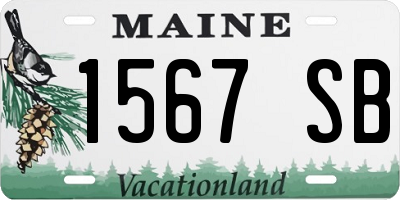 ME license plate 1567SB