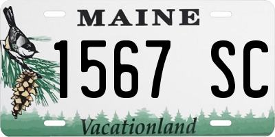 ME license plate 1567SC