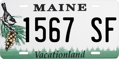 ME license plate 1567SF