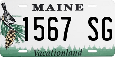 ME license plate 1567SG