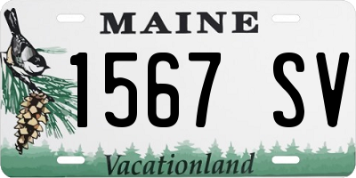 ME license plate 1567SV
