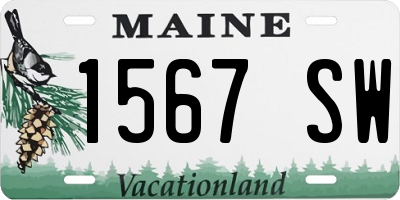 ME license plate 1567SW