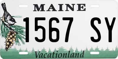 ME license plate 1567SY