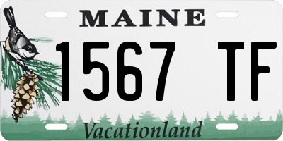 ME license plate 1567TF