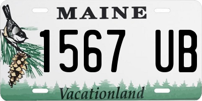 ME license plate 1567UB