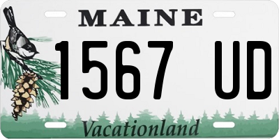 ME license plate 1567UD