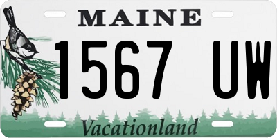 ME license plate 1567UW