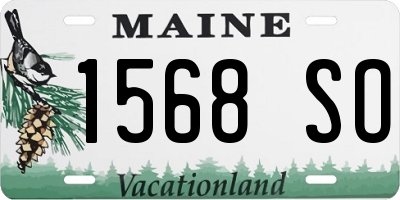 ME license plate 1568SO