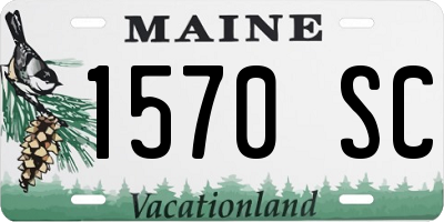 ME license plate 1570SC