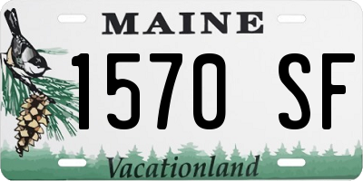 ME license plate 1570SF