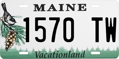 ME license plate 1570TW