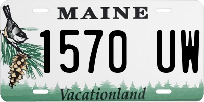 ME license plate 1570UW