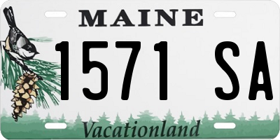 ME license plate 1571SA