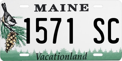 ME license plate 1571SC