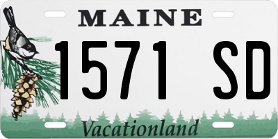 ME license plate 1571SD