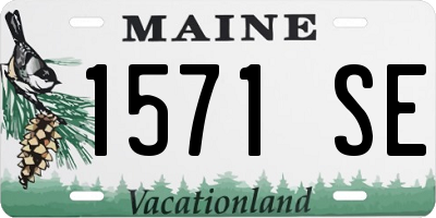 ME license plate 1571SE