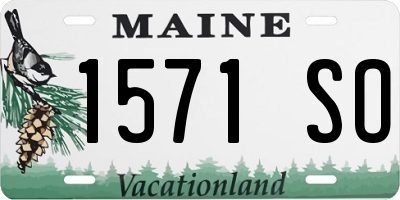 ME license plate 1571SO