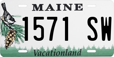 ME license plate 1571SW