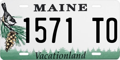 ME license plate 1571TO