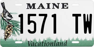 ME license plate 1571TW