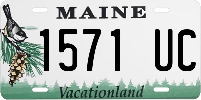 ME license plate 1571UC
