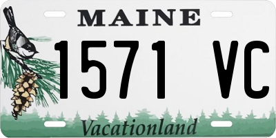 ME license plate 1571VC