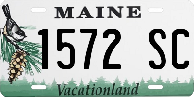 ME license plate 1572SC