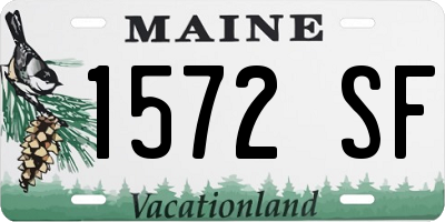 ME license plate 1572SF