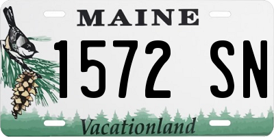 ME license plate 1572SN