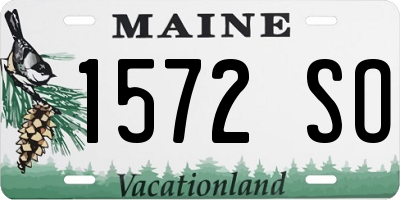 ME license plate 1572SO