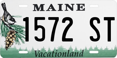 ME license plate 1572ST