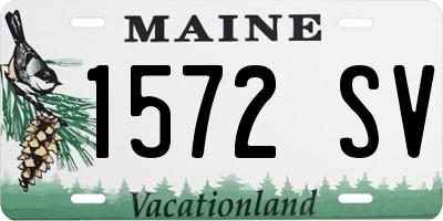 ME license plate 1572SV