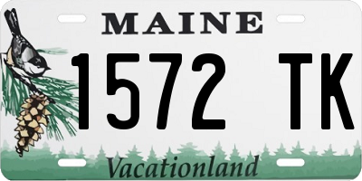 ME license plate 1572TK