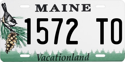 ME license plate 1572TO