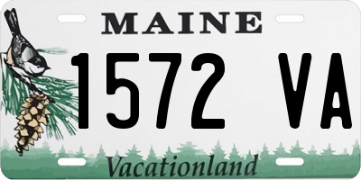ME license plate 1572VA
