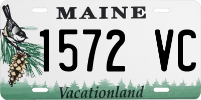 ME license plate 1572VC