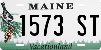 ME license plate 1573ST